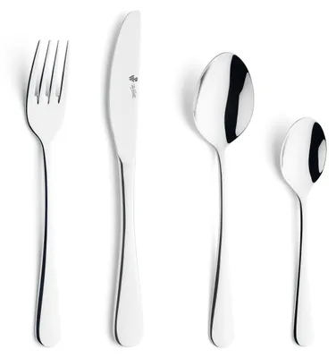 Produktbild von Paul Wirths 4-tlg. Kinderbesteck Set RHODOS 4-teilig silberfarben hochglanzpoliert