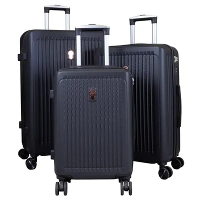 Produktbild von Hartschalenkofferset Toledo 3teilige Trolleyset mit 4 Rollen Reisekofferset 3er Set L+M+S schwarz