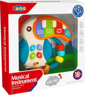 Produktbild von Musikspielzeug Baby Spielzeug Papagei mit Spielfunktionen Licht- u. Soundeffekte