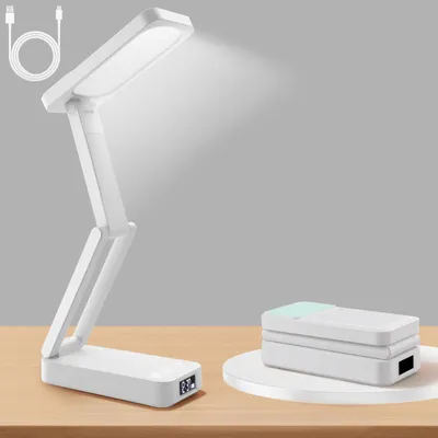 Immagine prodotto di Lampada da scrivania, lampada a LED, pieghevole, display digitale e timer