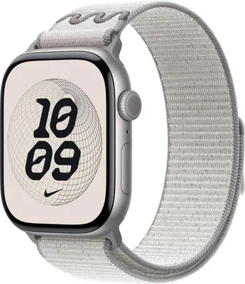 Produktbild von Apple Nike Sport Loop Band Grau Nylon, Recyceltes Polyester, Elasthan