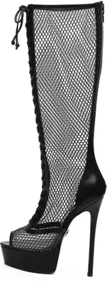 Produktbild von Giaro Stiefel in Übergrößen Schwarz  MESHA BLACK MESH große Damenschuhe