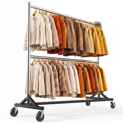 Produktbild von HOKEEPER Kommerzieller Kleiderständer mit Z-Ständer, Tragkraft 250 kg, robuster Schwerlast-Garderobenständer