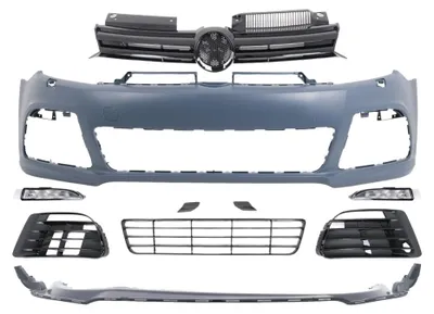 Image de Pare-chocs pour VW Golf 6 Mk6 VI 08-13 avec feux antibrouillard LED TFL et calandre.