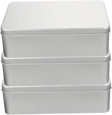 Produktbild von Tinnen Tafelset - 3er Set für Kekse - Große Kapazität für gefrorene Kekse - Metallische Geschenkboxen - Keksdosen mit Deckel - Leicht - Luxusausstattung.