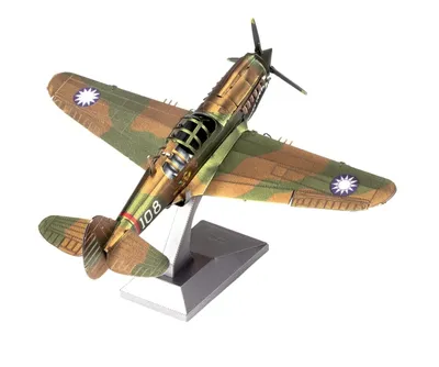 Obrázok produktu pre Metal Earth P-40 Warhawk, Model lietadla s pevnými krídlami, Montážna sada, Curtiss P-40 Warhawk, Akékoľvek pohlavie, Kov, Stredný