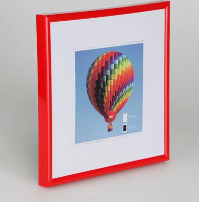 Produktbild von Bilderrahmen mit Klarglas quadratisch fotorahmen Kunststoff Posterrahmen Vintage Collage Picture Frame New Lifestyle - Farbe: Rot | Format: 20x20