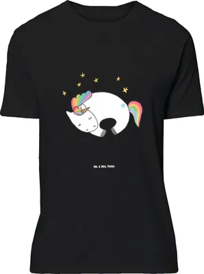 Produktbild von Mr. & Mrs. Panda Größe L T-Shirt Einhorn Nacht - Schwarz - Geschenk, Unicorn, Tshirt, Freundin, Shirt, Menschen, Traum, Einhörner, mit Spruch, Ruhe