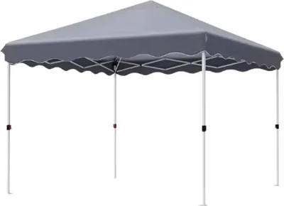Produktbild von Pop-up Gazebo 3x3 m – Faltpavillon – Wasserdicht & UV 50+ – Höhenverstellbar – Outdoor & Garten – Strand-, Party- und Festivalzelt – Grau