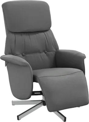 Obrázok produktu pre vidaXL Relax kreslo s podnožkou tmavosivá látka