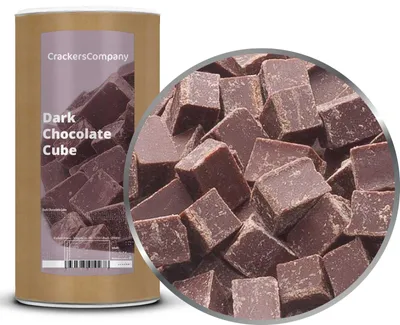 Produktbild von CrackersCompany Schoko-Zartbitter-Würfel (Dark Chocolate Cube), Membrandose groß 800 g