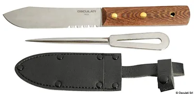 Immagine prodotto di Set: coltello in acciaio VA + marlinspike + custodia in pelle, 1 pezzo