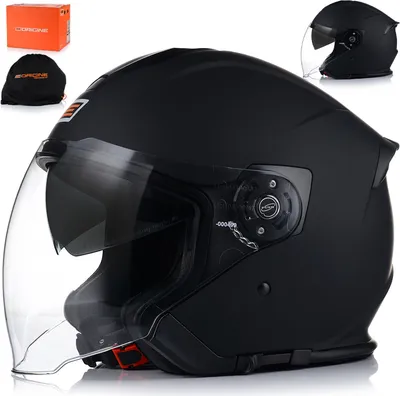 Immagine prodotto di Casco jet con visiera parasole | ORIGINE PALIO 2.0 SOLID | Casco jet con doppia visiera |  22.06 | Casco moto | S (55-56cm)
