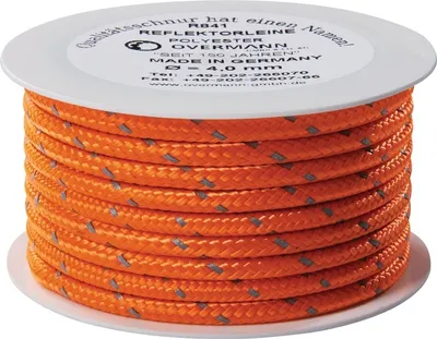 Immagine prodotto di Cavo riflettente Riflettore di sicurezza L.100m D.4mm PES arancione OVERMANN