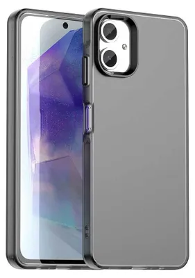 Produktbild von Handyhülle für Samsung Galaxy A06 Schlank Durchscheinend Matt Stoßfest Schutzhülle Schwarz