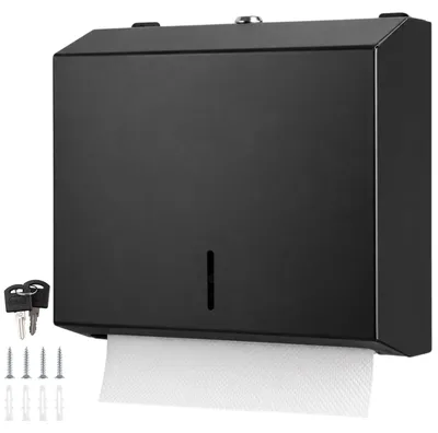 Immagine prodotto di Elzusha - Dispenser per asciugamani di carta in acciaio inossidabile, colore nero