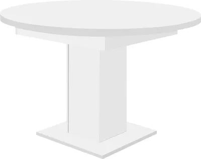 Produktbild von Esstisch >Judd< (ausziehbar bis 144cm) in weiß matt - 104/144x76x104cm (BxHxT)