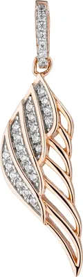 Produktbild von JOBO Anhänger Flügel Engelsflügel 925 Sterling Silber rotgold vergoldet mit Zirkonia