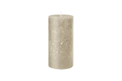 Produktbild von Stumpenkerze - Braun - Paraffinwachs - 7 x 11 cm - selbstlöschend