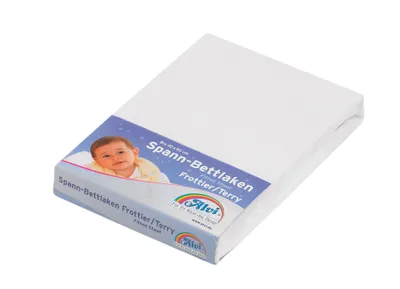 Produktbild von Alvi 93400 Spannlaken Frottier, weiß 40x90cm