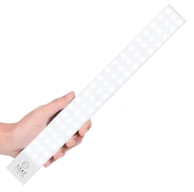 LED-Schrankleuchte mit Bewegungssensor, 60 LEDs, 2400 mAh, aufladbar