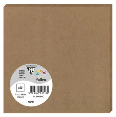 Zdjęcie produktu dla Clairefontaine 29028C, Standardowa kartka z życzeniami, Brązowy, 210 g/m², 135 mm, 135 mm, Francja