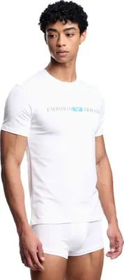 Immagine prodotto di T-shirt uomo EMPORIO ARMANI maglia mezza manica girocollo con logo stampato cotne elasticizzato articolo EM000379 AF10774, EUR M - CN 170/92A - BR M - MX M, Cotone 95%,Spandex 5%