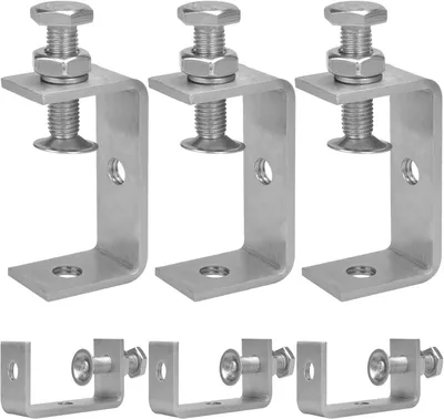 Imagen del producto de Abrazaderas de acero inoxidable 304, juego de 6 unidades, apertura de 65 mm, ajustables de 35 a 60 mm, para uso en talleres
