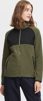 Produktbild von OXMO OXMalin Damen Fleecejacke Sweatjacke Jacke mit Stehkragen