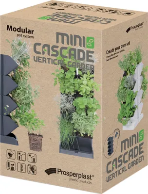Obrázok produktu pre Vertikálne záhradné modulárne kvetináče Mini Cascade White Flowerpot Výsadba príslušenstva
