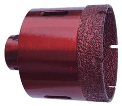 Image de Trépan diamanté à sec D. 75 x Filetage M14 x Ht. 15 x Lt. 76 mm - Grès cérame, granit, pierre naturelle - Diamwood