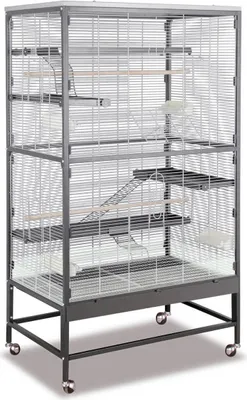 Produktbild von Montana Cages Nagerheim Chinchilla II Antik/Platinum mit abnehmbarem Dach, 91 x 60 x 185 cm