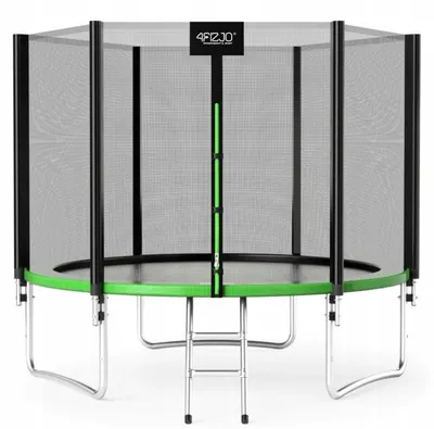 Zdjęcie produktu dla Trampolina Ogrodowa Dla Dzieci Zielono - Czarna Łątwa W Montażu Trampolina