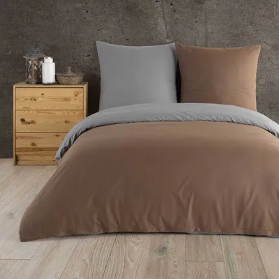 Produktbild von Bettwäsche Bettbezug 200x220 cm, Kopfkissenbezug 80x80 cm 3 teilig Deckenbezug Set aus 100% Baumwolle Renforce mit Reissverschluss - Buymax®