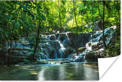 Produktbild von MuchoWow® Poster Dschungel-Wasserfall in Palenque Mexiko 30x20 cm - Plakate - Print
