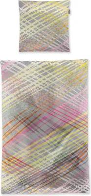 Produktbild von Irisette Mako-Satin Bettwäsche-Garnitur Wave 8593 Farbe multi Größe 135x200+80x80