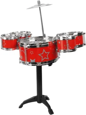 Productafbeelding van Peuters Drumstel - Kinder Drumstel Jazz - Muzikaal Spelen - Compleet met Bekken - 31 x 20 x 10 cm