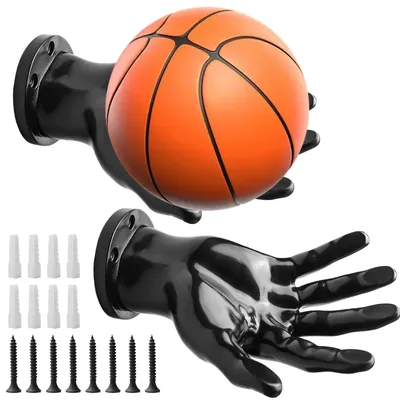 Image de 2 supports muraux pour panier de basket-ball, avec vis