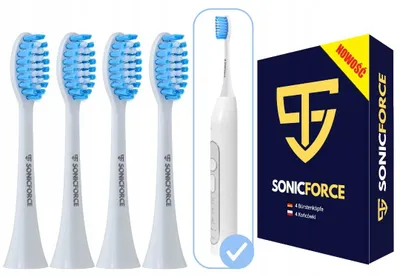 Produktbild von SonicForce Ersatzköpfe für Smilesonic UP Weiß 4 Stück