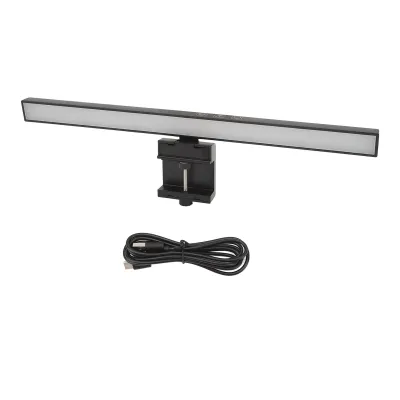 Obrázek produktu pro LED lampa na monitor 33 cm, černá – světelný panel na obrazovku s filtrem modrého světla, šetrná k očím, USB osvětlení monitoru pro notebooky a PC