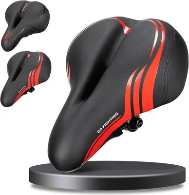Produktbild von Famanu Fahrradsattel breit und weich - atmungsaktiv, stoßdämpfend, ergonomisch, wasserdicht