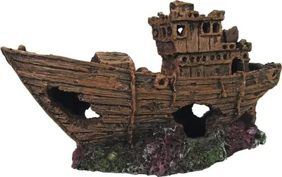 Produktbild von Aquariumdekoration Schiffswrack braun 29 cm