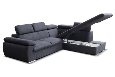 Produktbild von Ecksofa Schlafsofa mit Stauraum und verstellbaren Kopfstützen