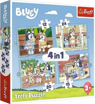 Produktbild von TREFL PUZZLE 4in1 Bluey und seine Welt 34637 - Puzzles für Kinder