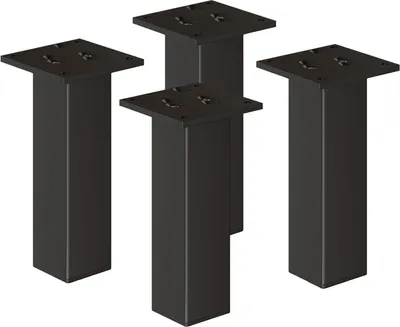 Produktbild von 4er Set sossai Aluminium Möbelfüße 300mm in Schwarz Schrankfüße Sockelfüße