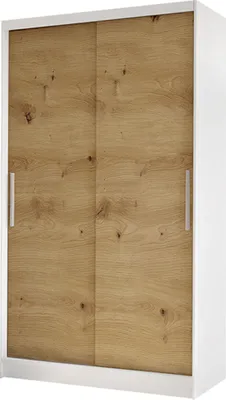 Produktbild von MIRJAN24 Schiebetürenschrank Costa I, Kleiderschrank, Stilvoll Schlafzimmer Garderobenschrank (Farbe: Weiß / Artisan Eiche)