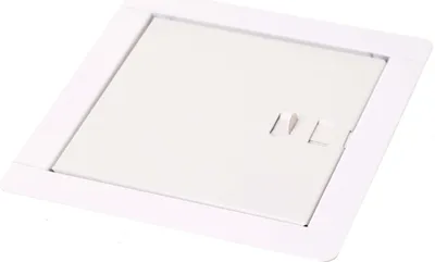 Produktbild von Aqbau® Kamintür Revisionstür Schornsteintür Revisionsklappe Wartungstür Metall Weiß 14 x 14 cm