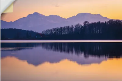 Produktbild von ARTland Wandbild, selbstklebend Abend am Abtsdorfer See Größe: 90x60 cm