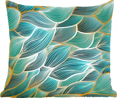 Produktbild von MuchoWow® Zierkissen Sofakissen Wohnzimmer Dekokissen 60x60 cm Muster - Gold - Abstrakt - Welle - Sitzfläche - Foto Polster