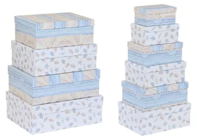 Stapelbare Aufbewahrungsboxen-Set, mehrfarbig, Kunststoff, 43,5x33,5x15,5 cm